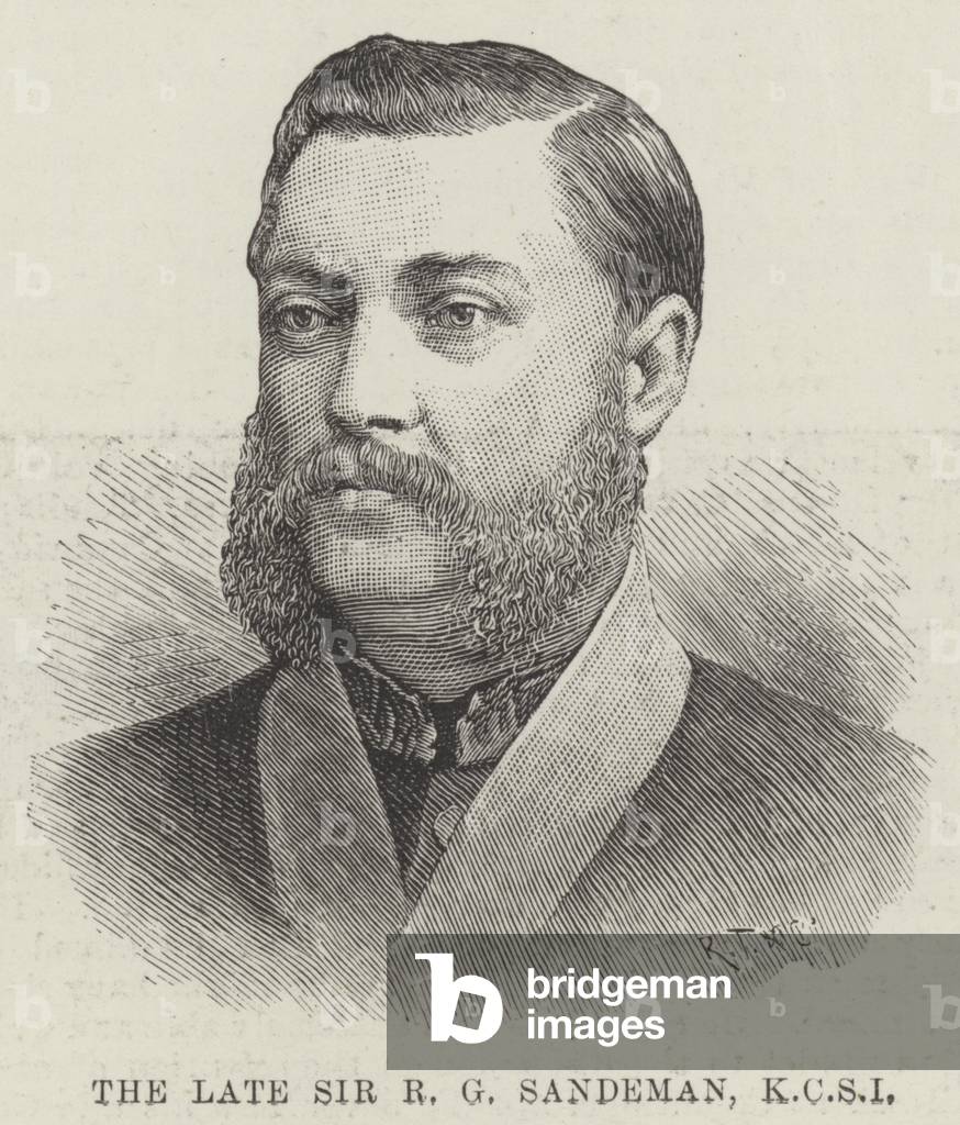The late Sir R G Sandeman, KCSI (engraving)