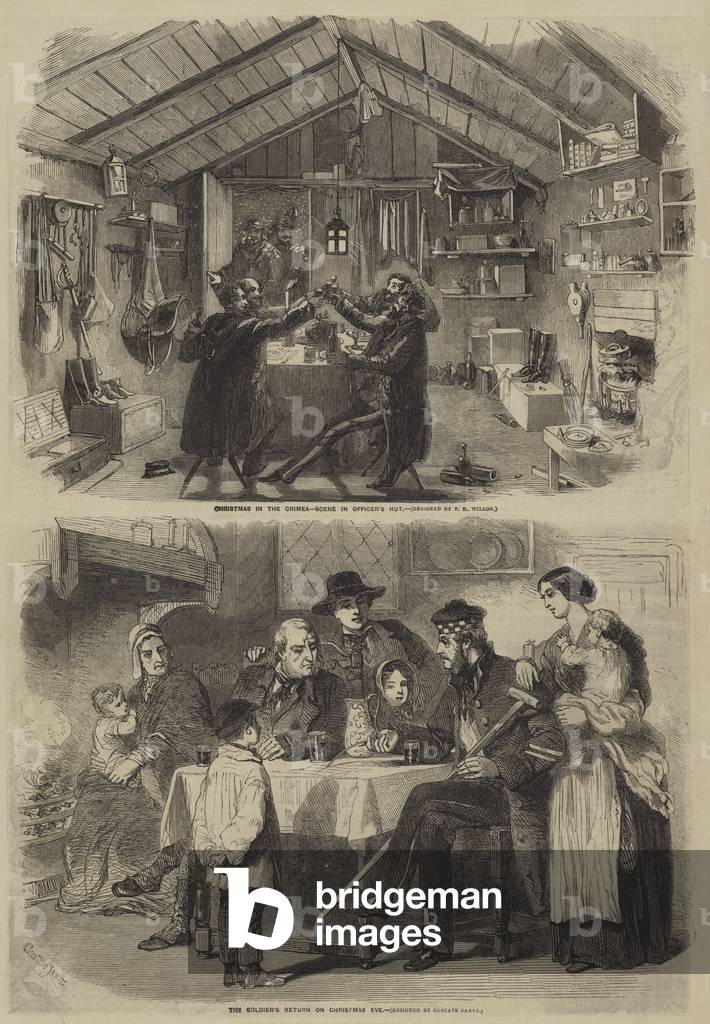 Military Christmas compared (engraving)