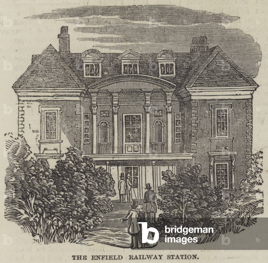 The Enfield Railway Station (engraving)