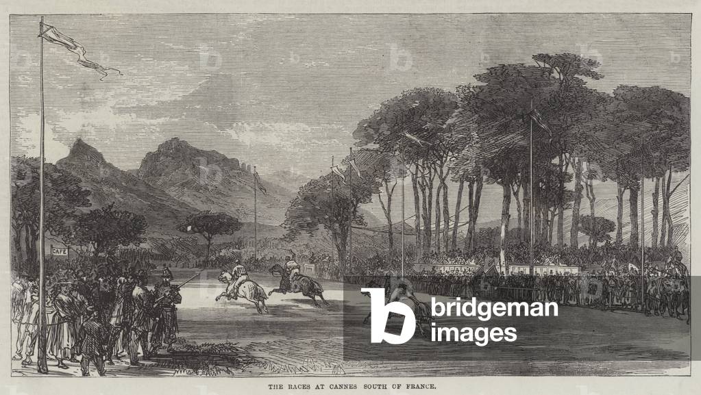 The Races at Cannes, South of France (engraving)