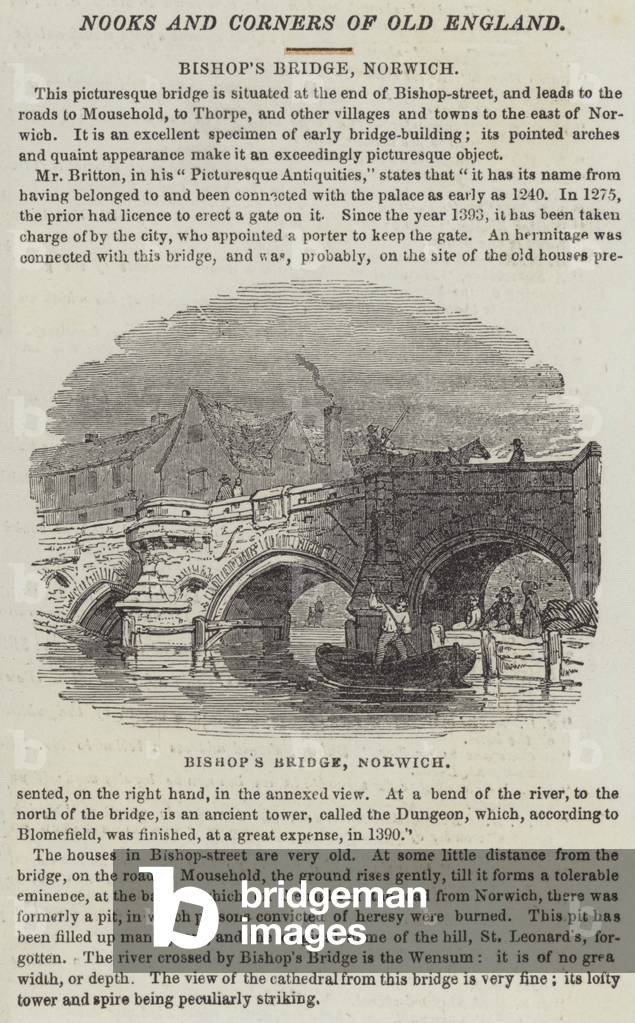 Bishop's Bridge, Norwich (engraving)