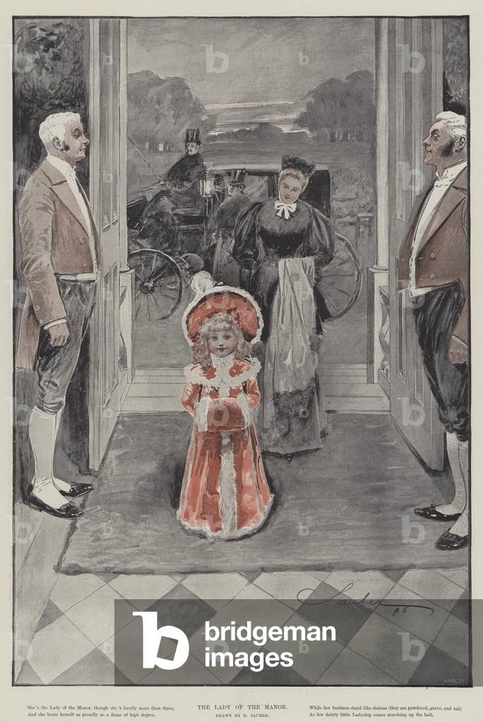 The Lady of the Manor (colour litho)