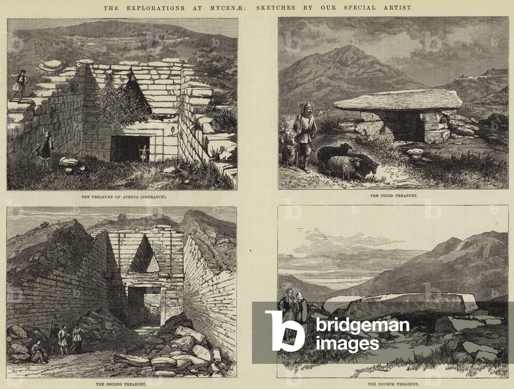 The Explorations at Mycenae (engraving)