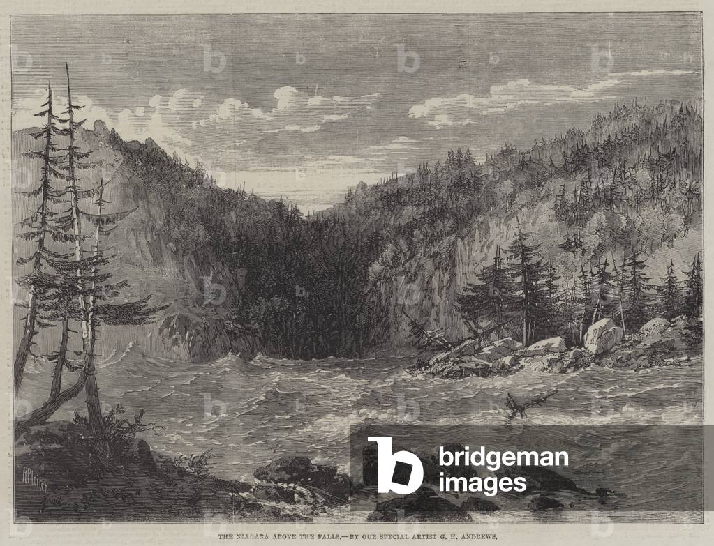 The Niagara above the Falls (engraving)