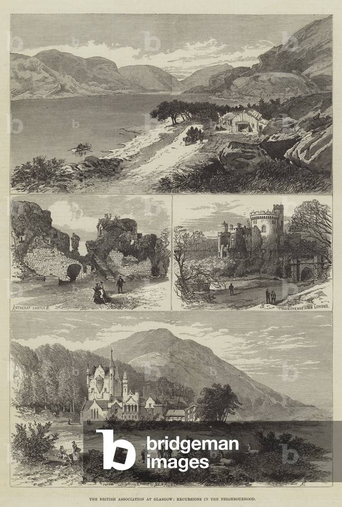 The British Association at Glasgow, Excursions in the Neighbourhood (engraving)