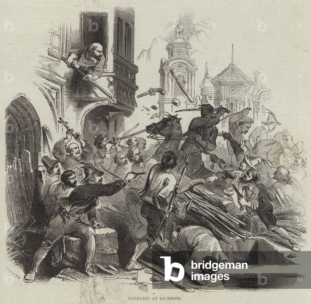 Conflict at Lucerne (engraving)
