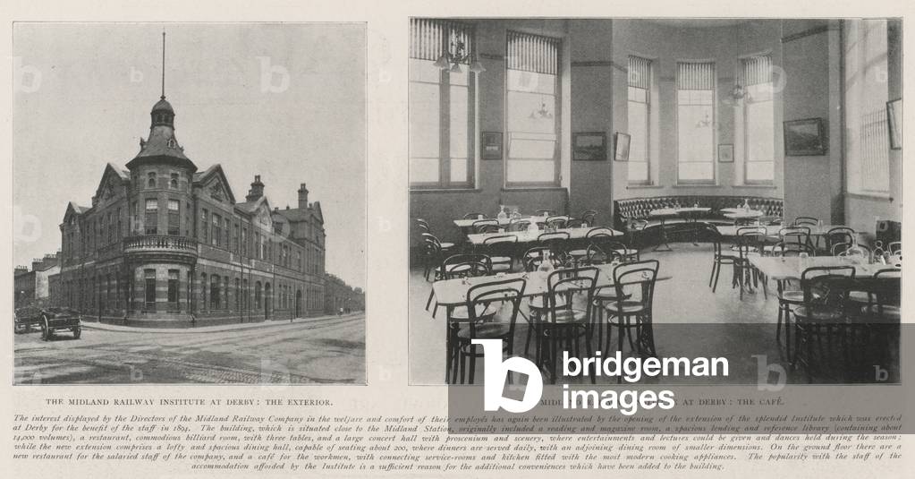 The Midland Railway Institute at Derby (b/w photo)