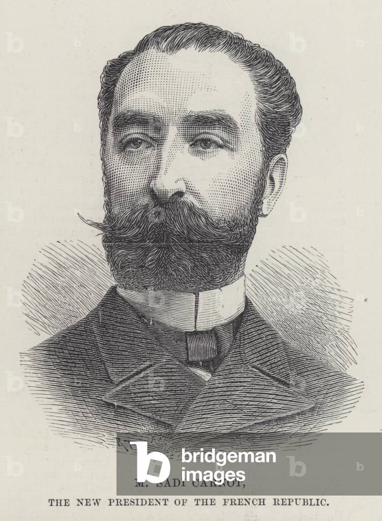 M Sadi Carnot, the New President of the French Republic (engraving)