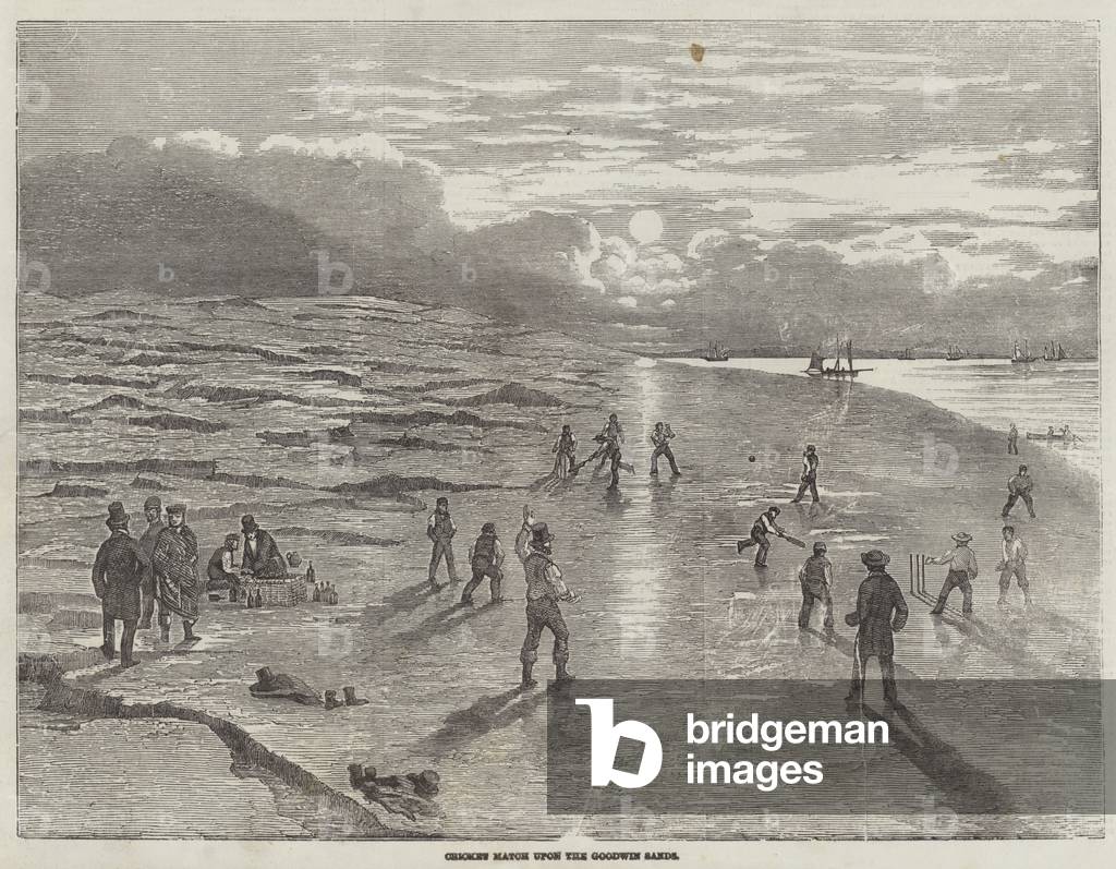 Cricket Match upon the Goodwin Sands (engraving)