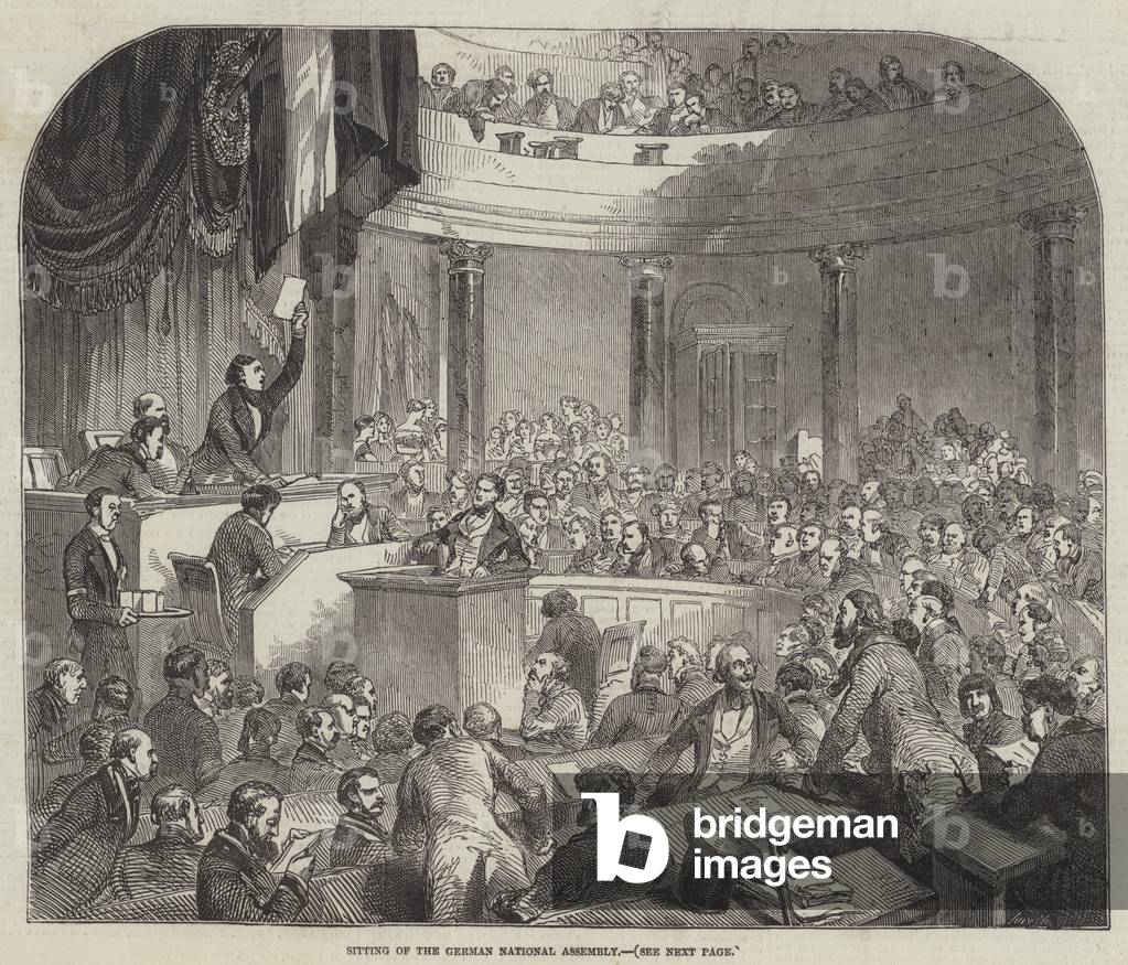 Sitting of the German National Assembly (engraving)