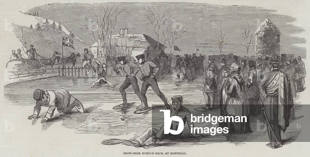 Snow-Shoe Hurdle-Race, at Montreal (engraving)