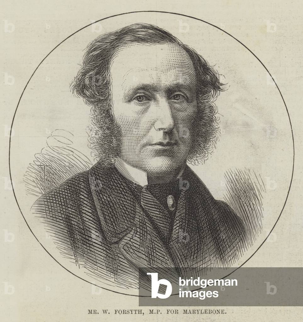 Mr W Forsyth, MP for Marylebone (engraving)