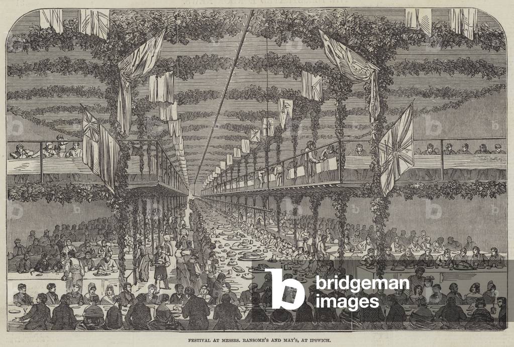 Festival at Messers Ransome's and May's, at Ipswich (engraving)