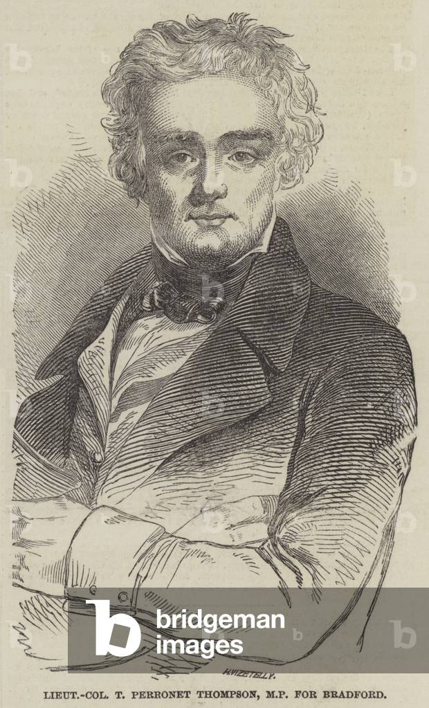 Lieutenant-Colonel T Perronet Thompson, MP for Bradford (engraving)