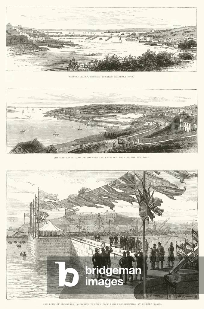 Pembroke Dock, Milford Haven (engraving)