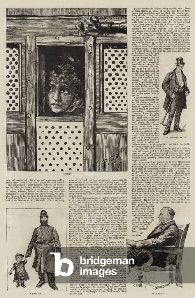 Sketches at the London Police-Courts (litho)
