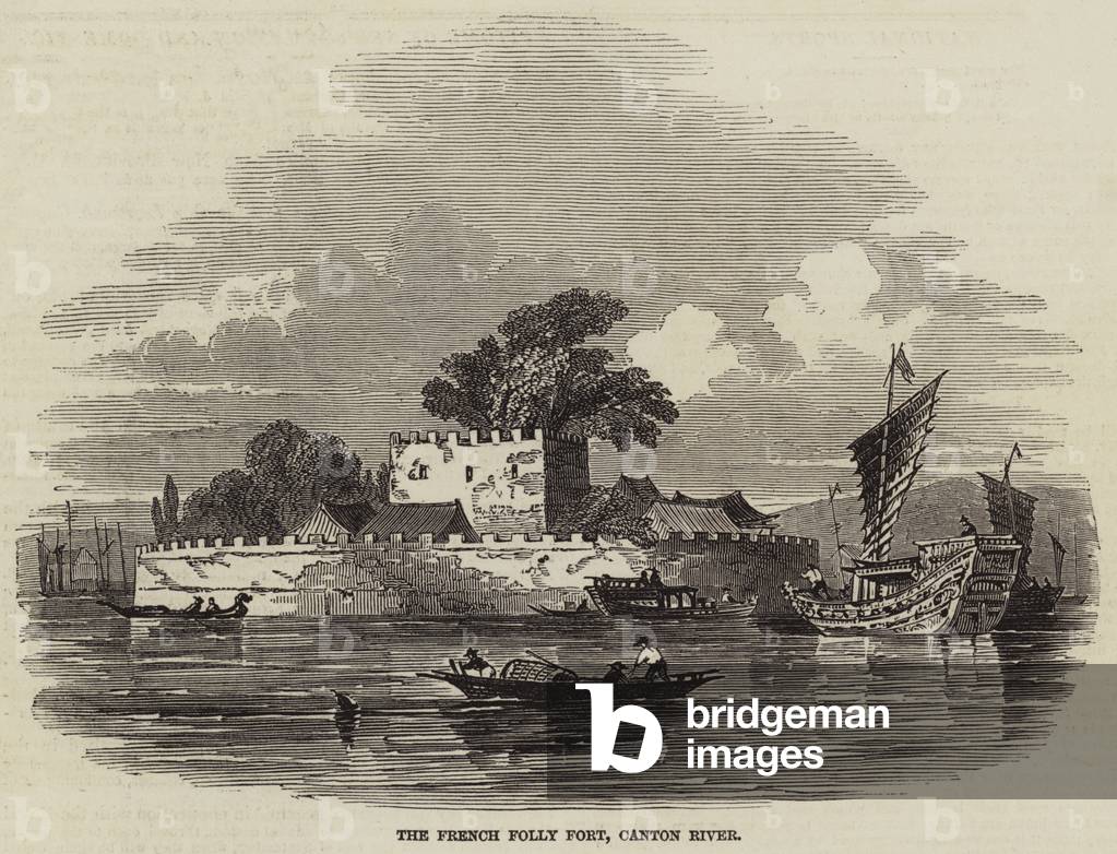 The French Folly Fort, Canton River (engraving)