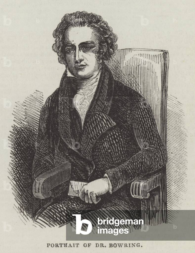 Portrait of Dr Bowring (engraving)