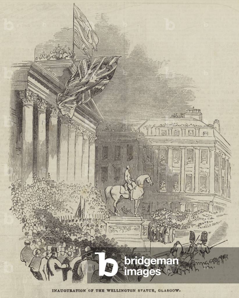 Inauguration of the Wellington Statue, Glasgow (engraving)