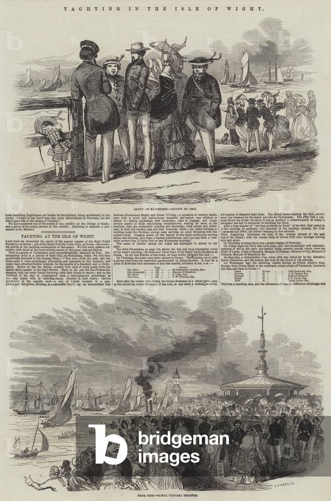 Yachting in the Isle of Wight (engraving)