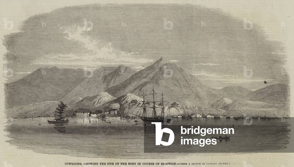 Cowloong, showing the Site of the Fort in Course of Erection (engraving)