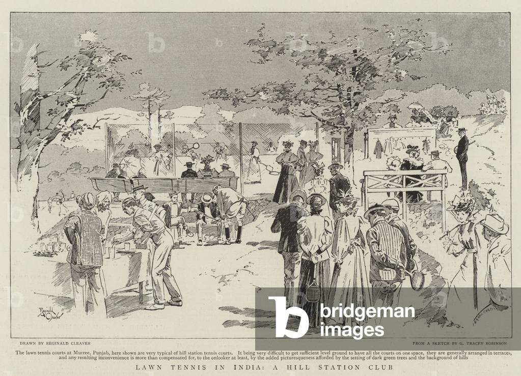 Lawn Tennis in India, a Hill Station Club (engraving)