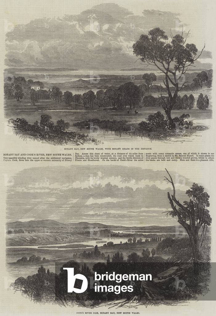 Botany Bay and Cook's River, New South Wales (engraving)