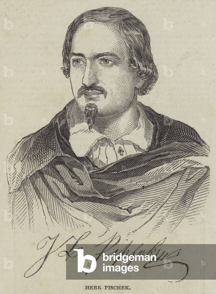 Herr Pischek, the Great German Singer (engraving)