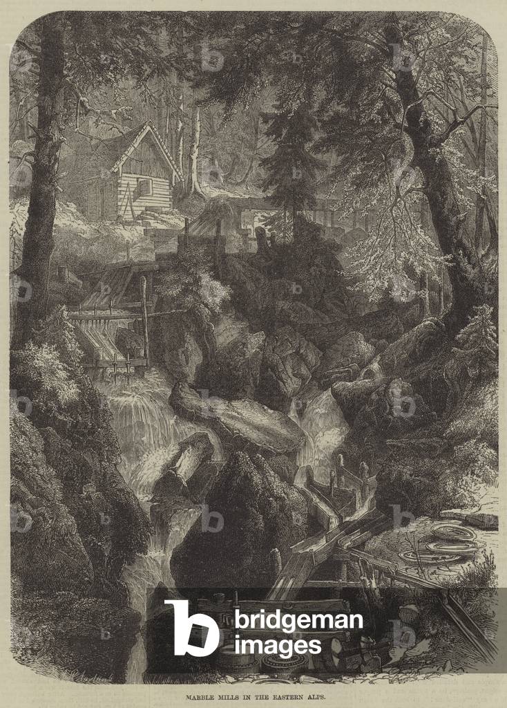 Marble Mills in the Eastern Alps (engraving)