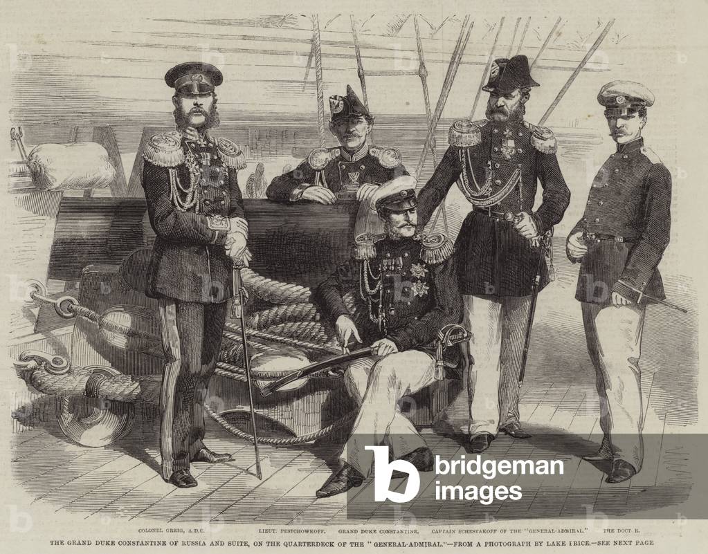 The Grand Duke Constantine of Russia and Suite, on the Quarterdeck of the 
