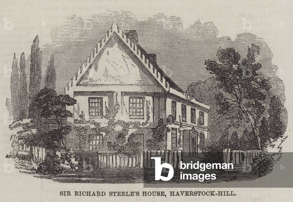 Sir Richard Steele's House, Haverstock-Hill (engraving)