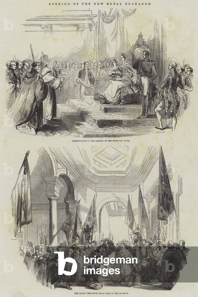 Opening of the New Royal Exchange (engraving)