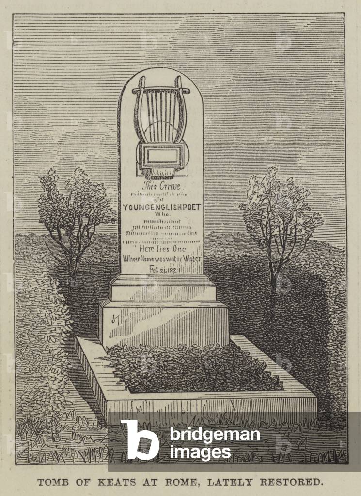 Tomb of Keats at Rome, lately restored (engraving)