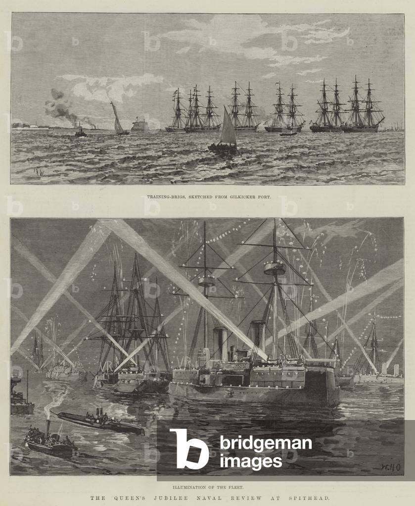 The Queen's Jubilee Naval Review at Spithead (engraving)