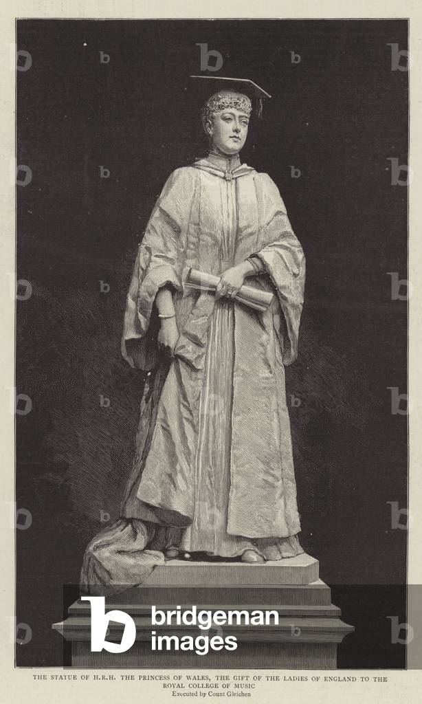 The Statue of HRH the Princess of Wales, the Gift of the Ladies of England to the Royal College of Music (engraving)