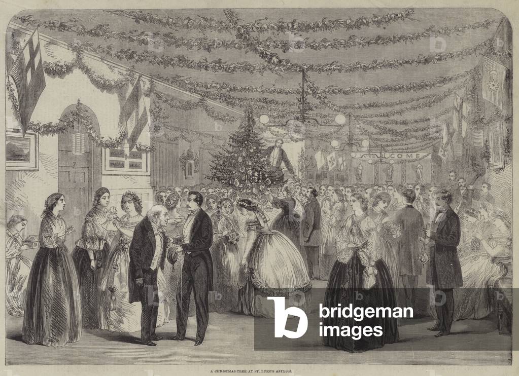 A Christmas-Tree at St Luke's Asylum (engraving)