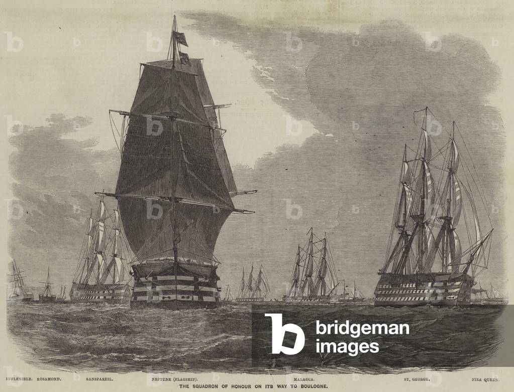 The Squadron of Honour on its Way to Boulogne (engraving)