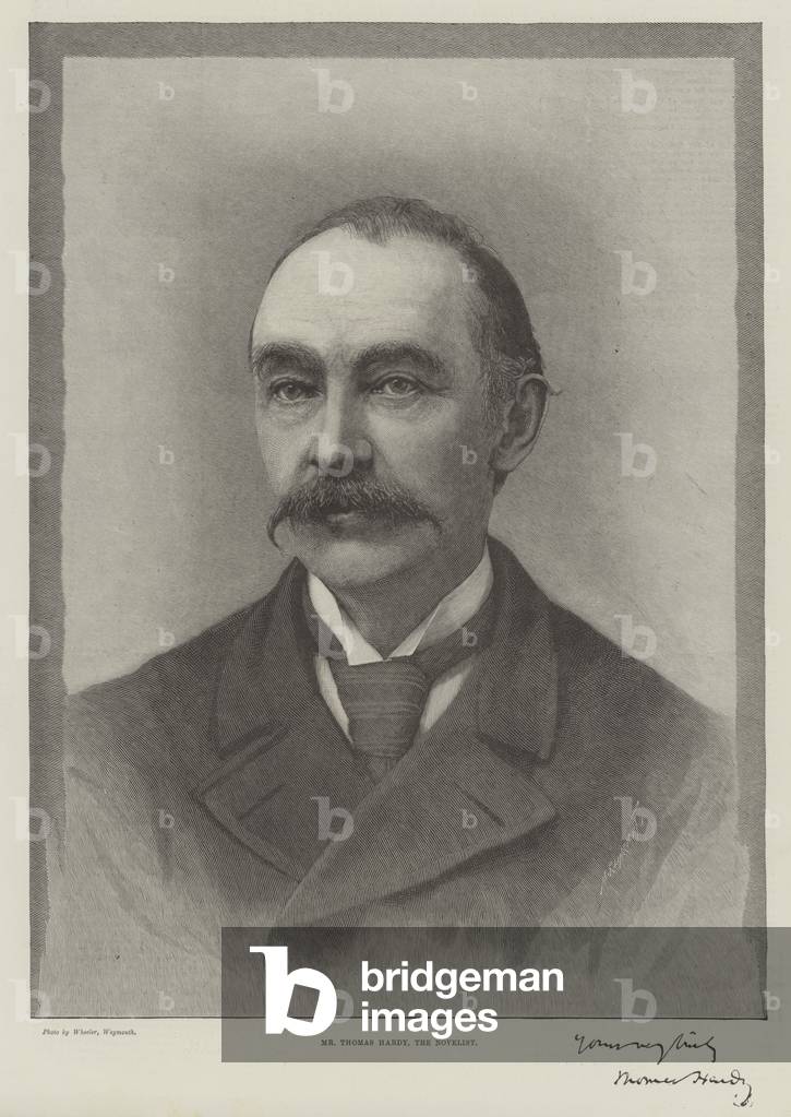 Mr Thomas Hardy, the Novelist (engraving)