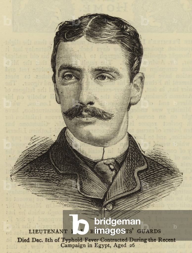 Lieutenant E L Brett, Scots' Guards (engraving)