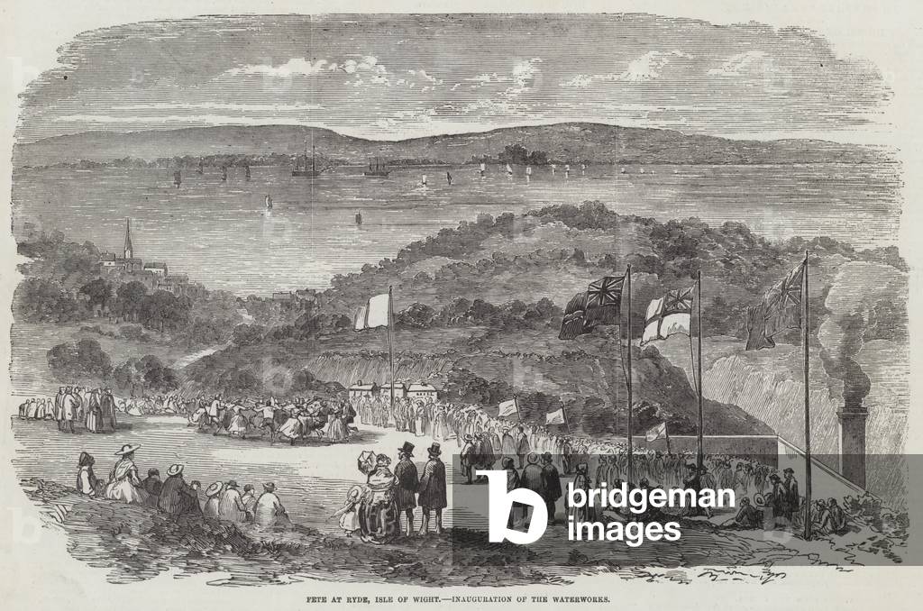 Fete at Ryde, Isle of Wight, Inauguration of the Waterworks (engraving)