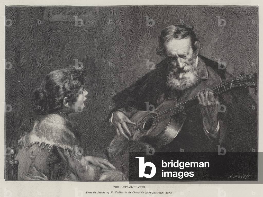 The Guitar-Player, in the Champ de Mars Exhibition, Paris (engraving)