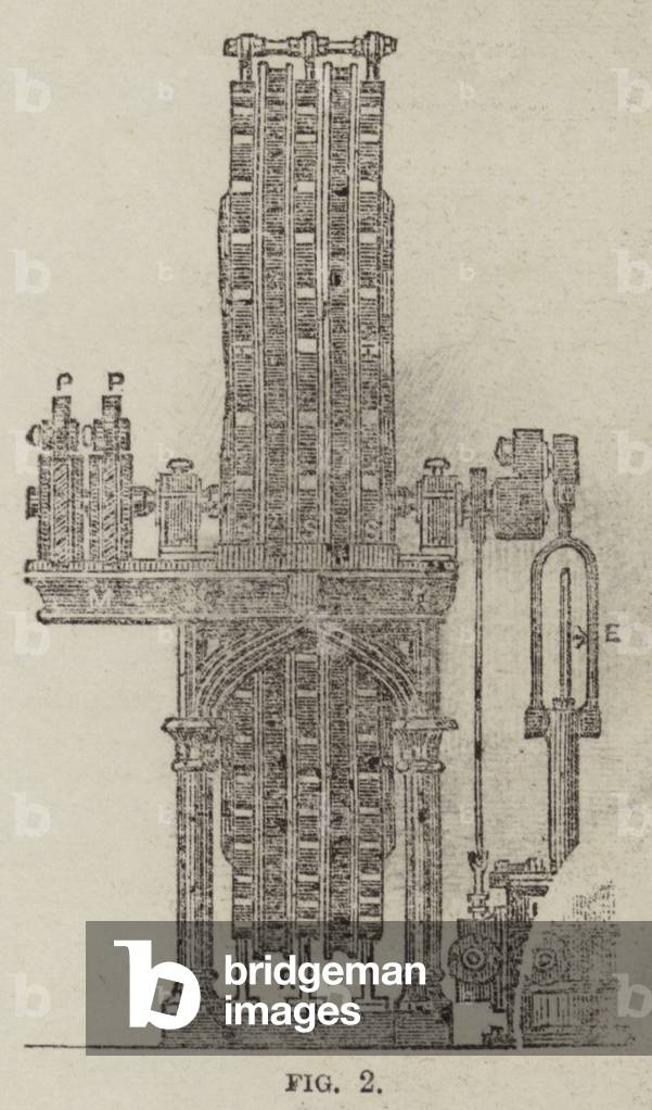 The Magneto-Electric Light at the South Foreland Lighthouse, near Dover (engraving)