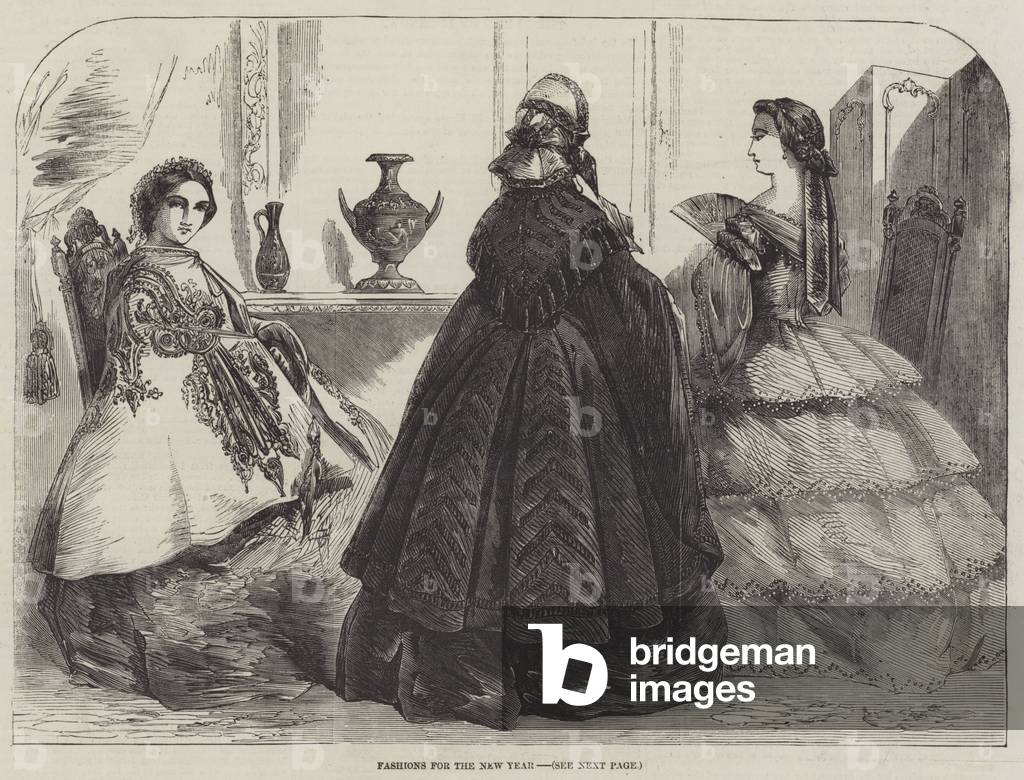 Fashions for the New Year, 1858 (engraving)