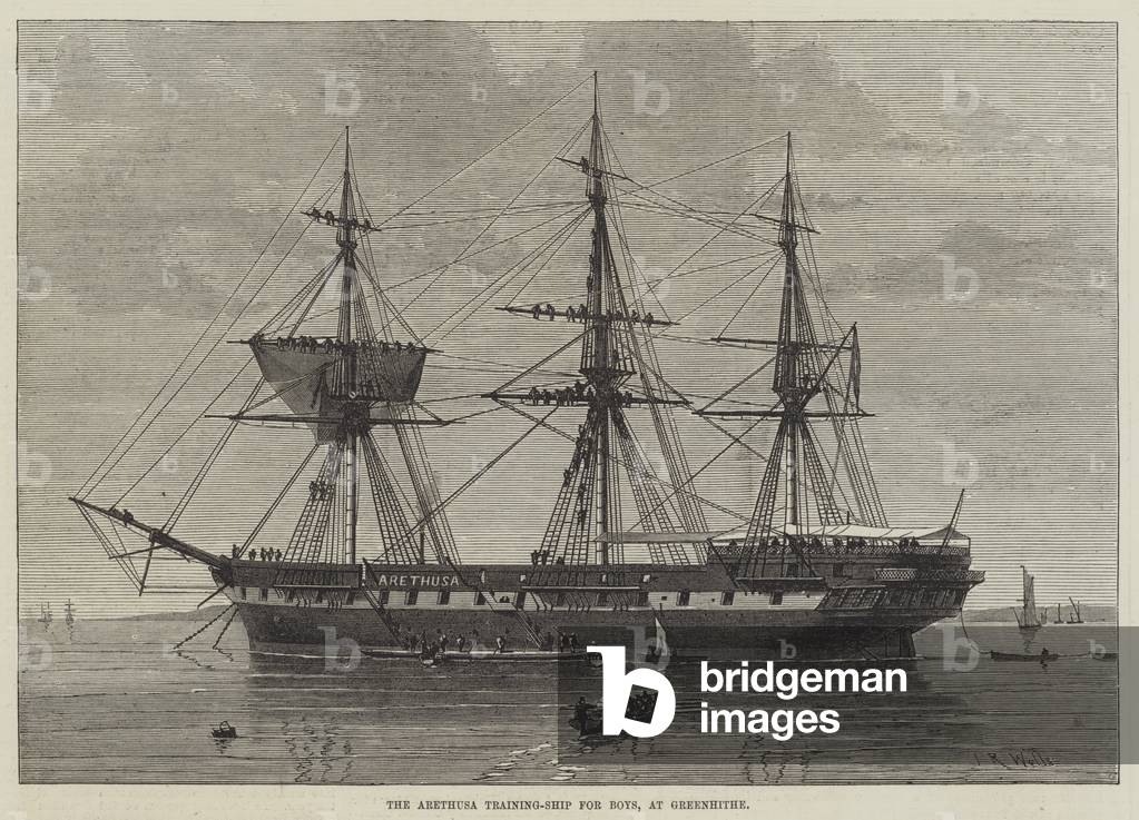 The Arethusa Training-Ship for Boys, at Greenhithe (engraving)
