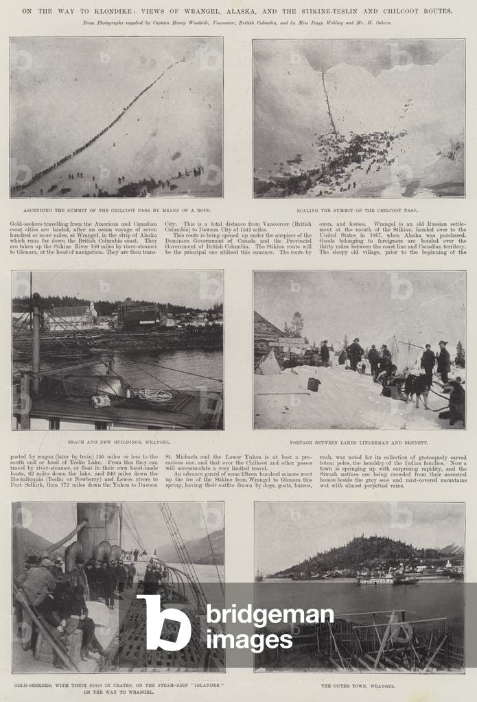 On the Way to Klondike, Views of Wrangel, Alaska, and the Stikine-Teslin and Chilcoot Routes (b/w photo)