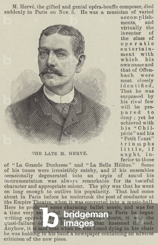 The late M Herve (engraving)
