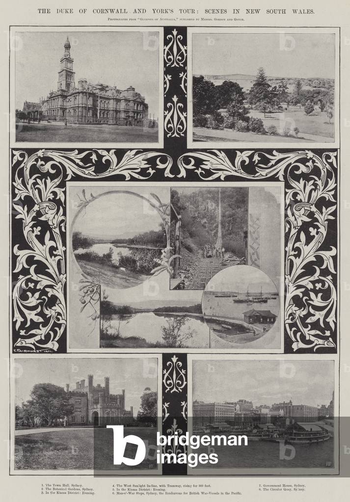 The Duke of Cornwall and York's Tour, Scenes in New South Wales (b/w photo)