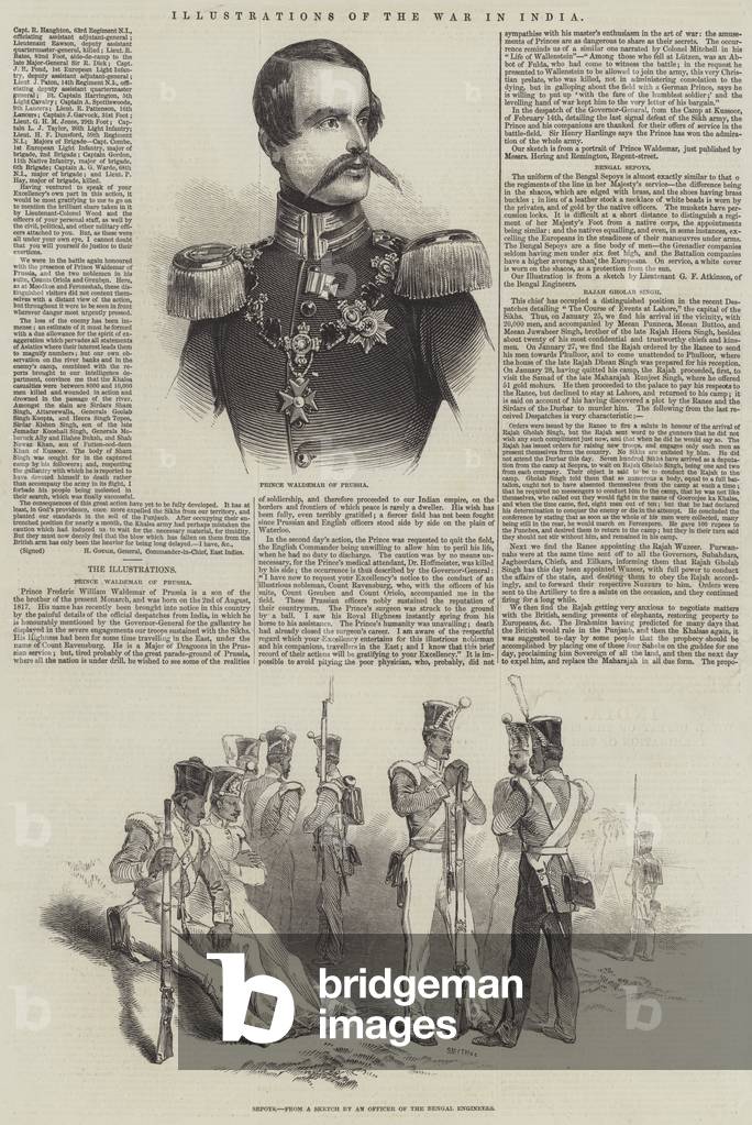 Illustrations of the War in India (engraving)