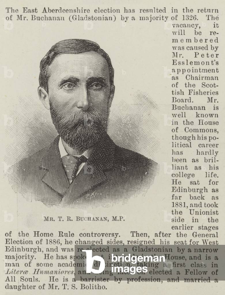 Mr T R Buchanan, MP (engraving)