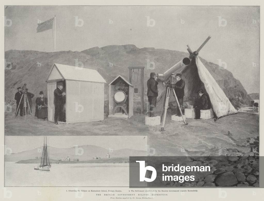 The British Government Eclipse Expedition (engraving)